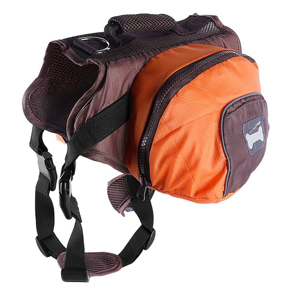 sac à dos pour chien avec harnais, repliable, orange