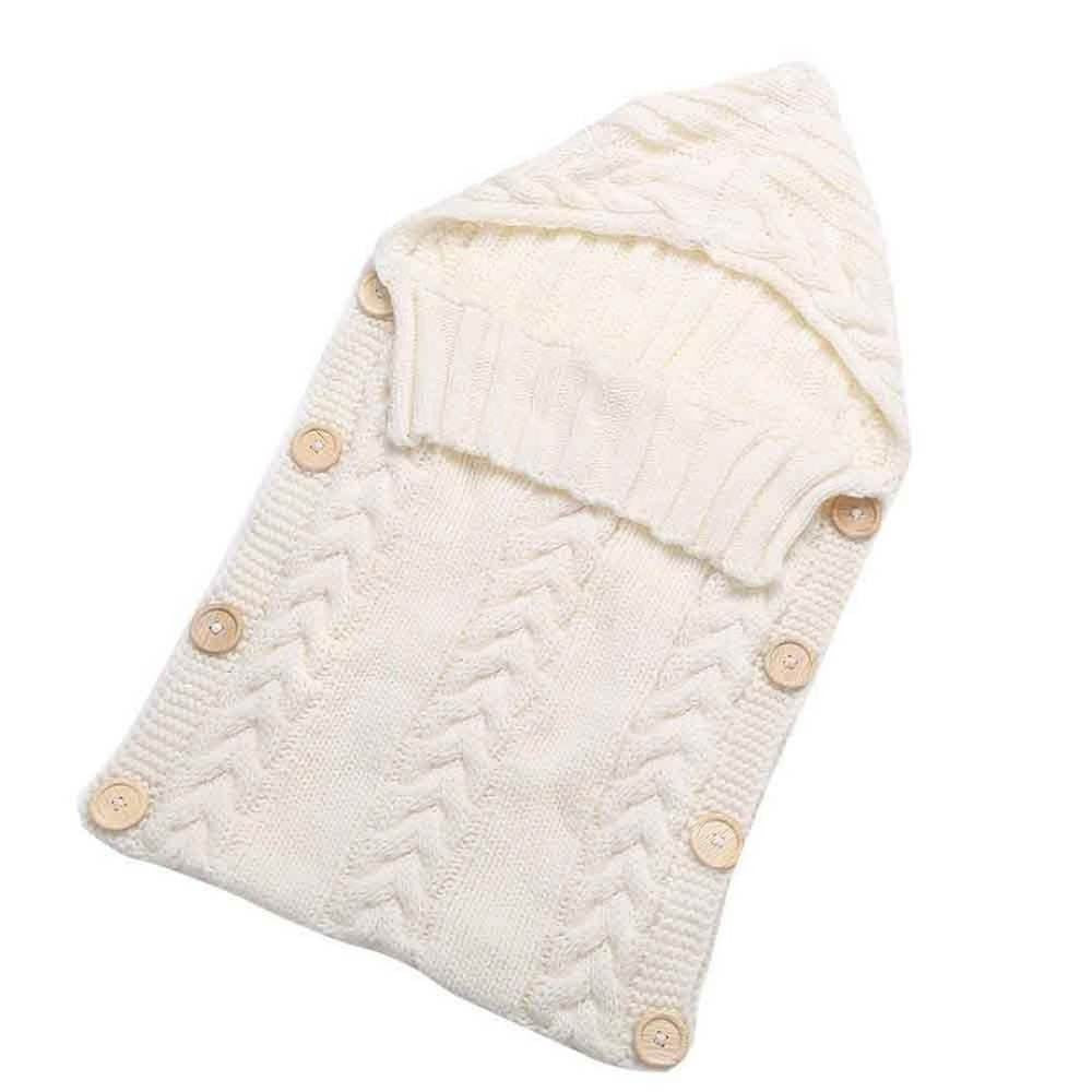 sac de couchage ajustable en lainage pour bébé blanc