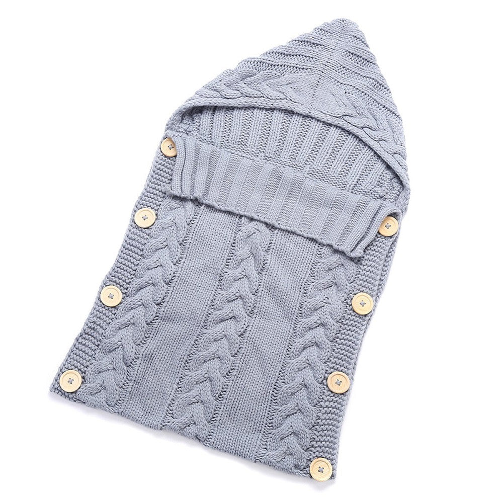 sac de couchage ajustable en lainage pour bébé gris