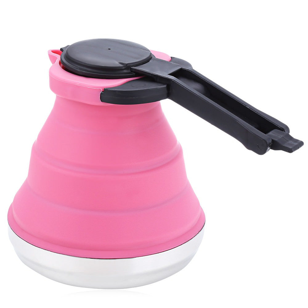 Bouilloire sifflante de camping portable - 1 litre - rose