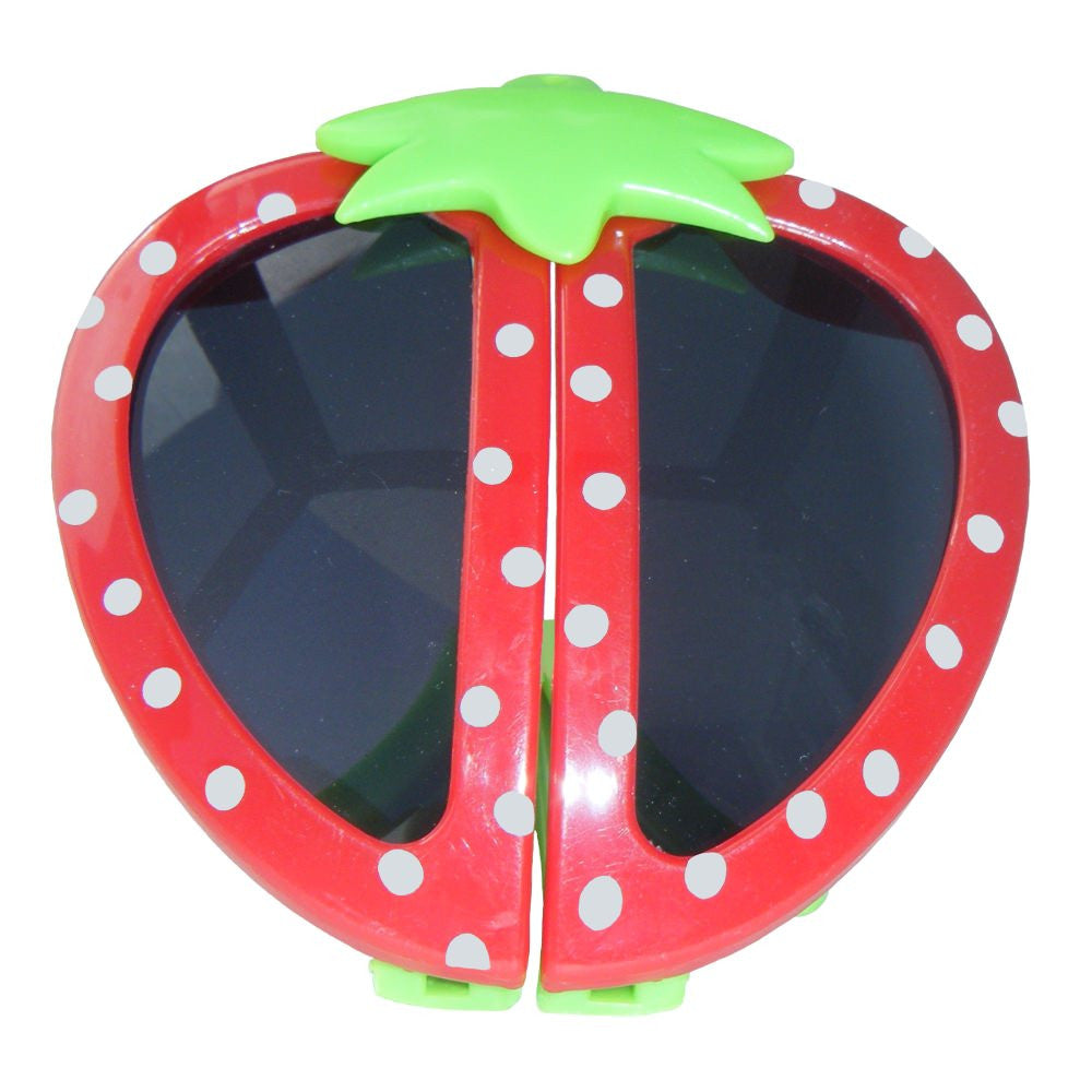 Lunettes de soleil pour enfant pliable en forme de fraise