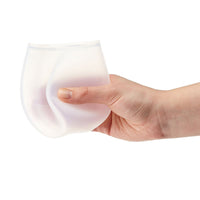 verre à vin flexible en silicone blanc
